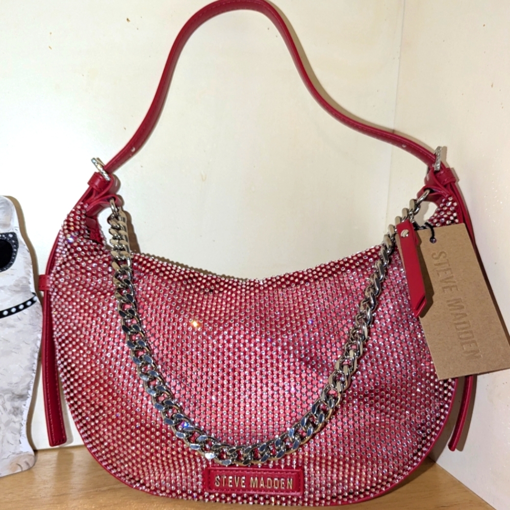 Steve Madden Sparkling Red Dreamin Bag Multi - Picture 2 of 8